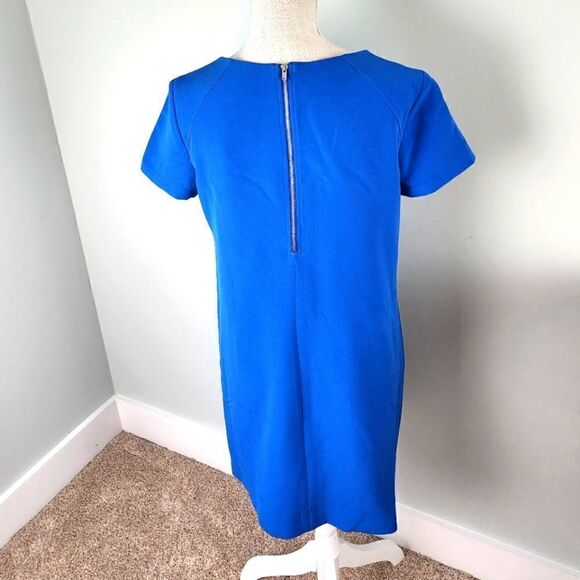 MAGGY LONDON WOMEN'S DRESS ROYAL BLUE BACK ZIPPER FRONT POCKETS SIZE 6 - Picture 4 of 6